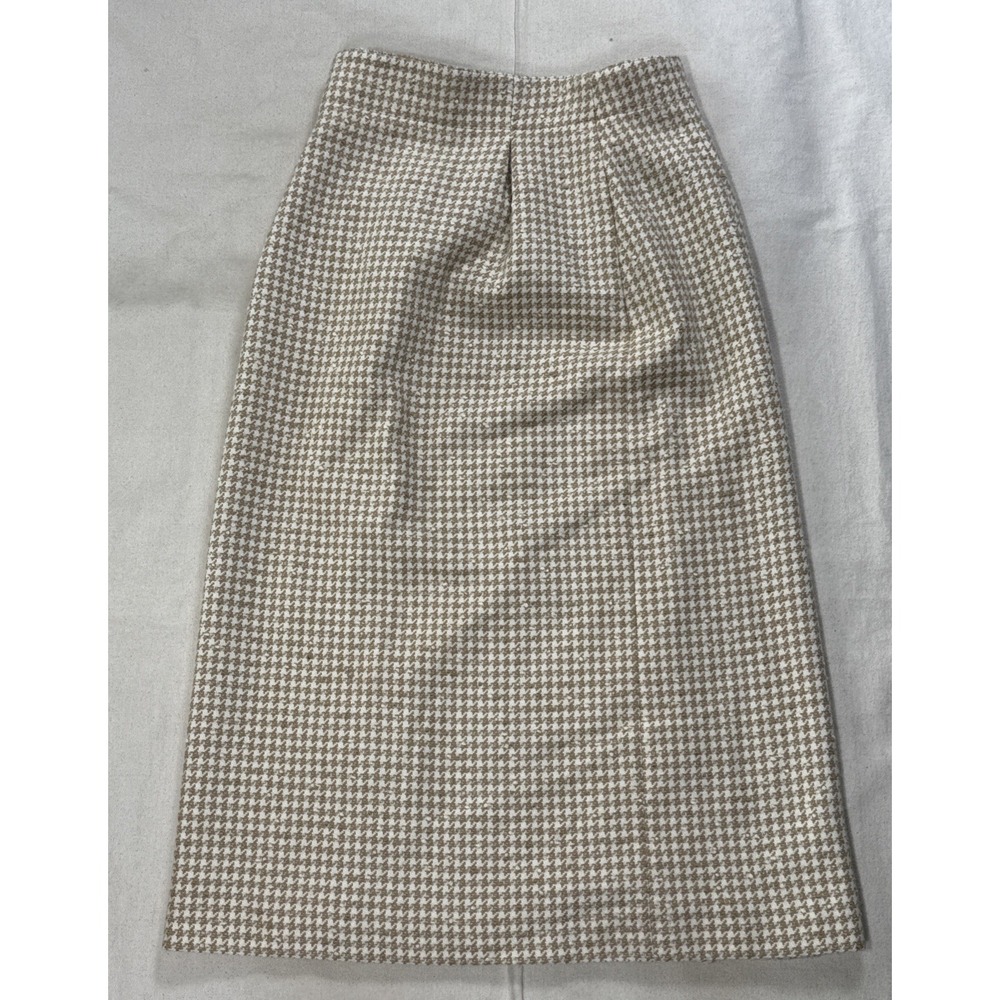 Escada Women's Houndstooth Wool Skirt Lined Size 10 EUC 42